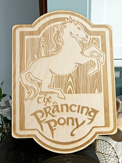 Prancing Pony Sign LOTR Wall Art