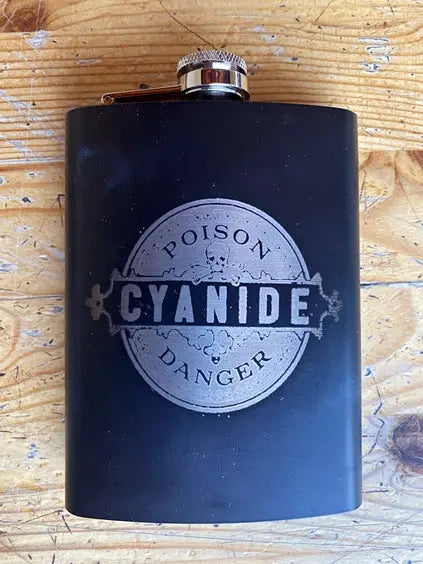 Vintage Poison Stainless Steel hip flask - Geek House Creations