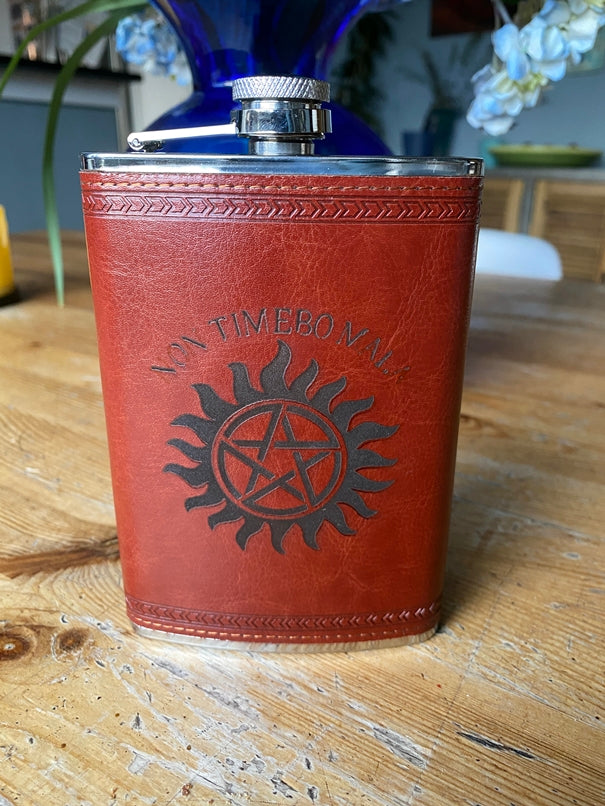 Supernatural Winchesters leather covered Flask