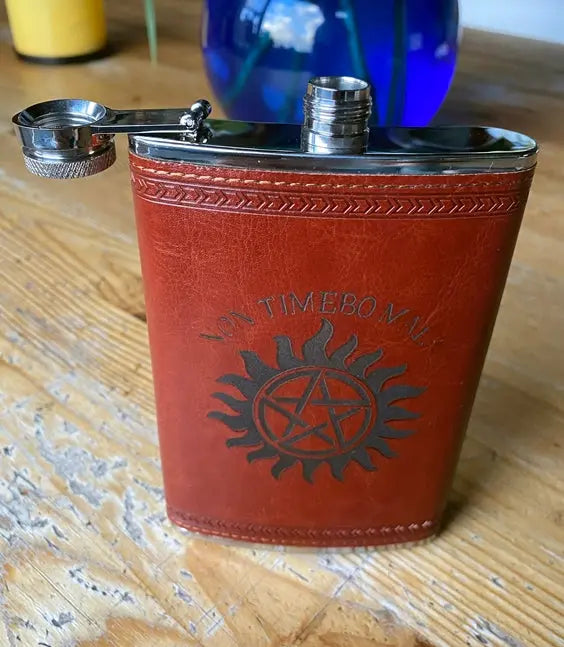 Supernatural Winchesters leather covered Flask