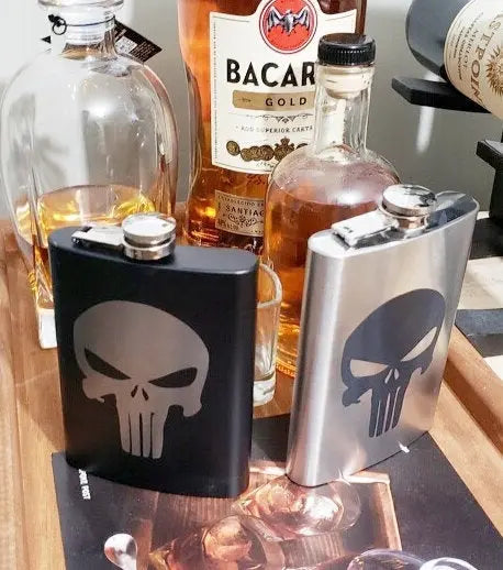 Punisher Stainless Steel hip flask - Geek House Creations