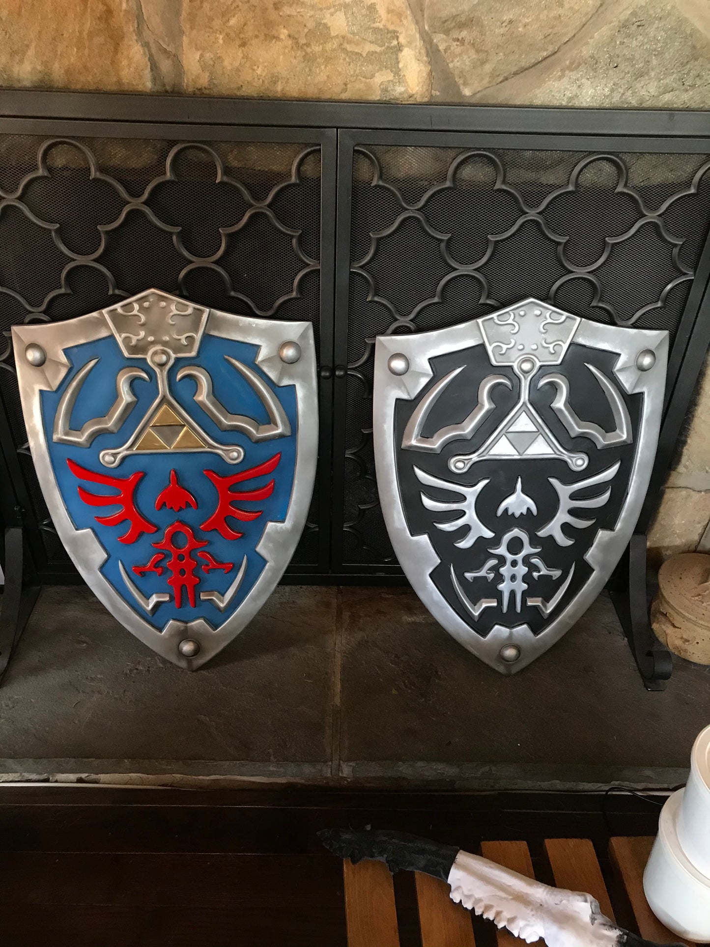 Hylian Shield Legend of Zelda display and cosplay - Geek House Creations