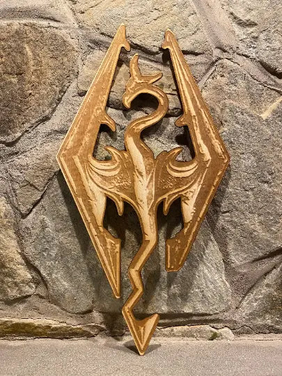 Elder Scrolls Skyrim Dragon Wall Art - Geek House Creations