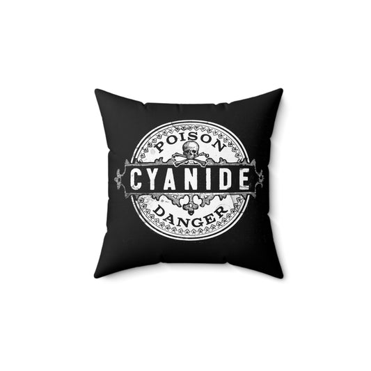 Vintage Poison Label Pillow Home Accent Gothic style