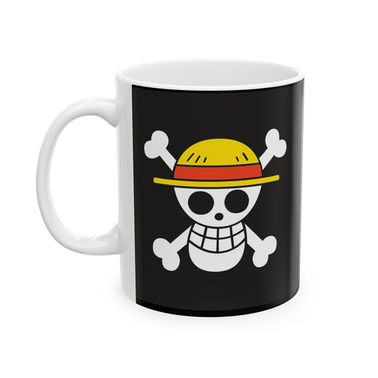 One Piece Mug with pirate skull and crossbones