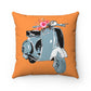 Vespa Scooter Pillow, orange - Geek House Creations