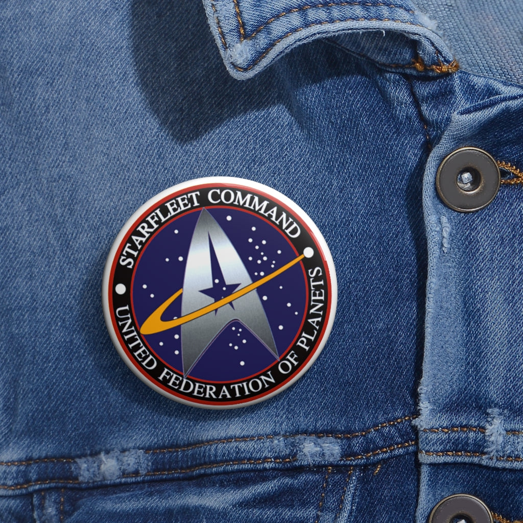 Starfleet Command Federation of Planets Star Trek Custom Pin Buttons - Geek House Creations