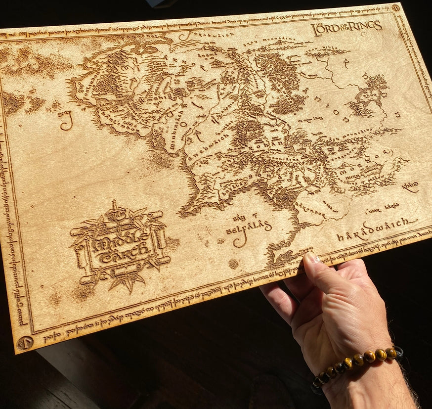 Map of Middle Earth Poster (from J.R.R. Tolkien's The Lord of the Ring –  Sports Poster Warehouse