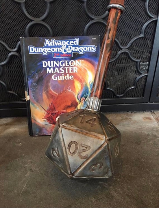 20 Sided Die Dungeons and Dragons Foam Mace for Cosplay or decor - Geek House Creations