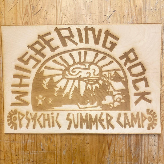 Whispering Rock Summer Camp Psychonauts Wall Art, woodwork - Geek House Creations