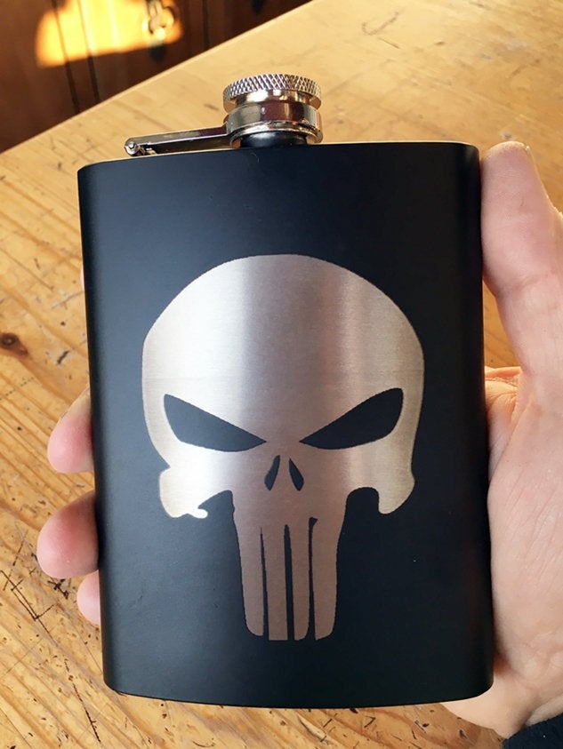 Punisher Stainless Steel hip flask - Geek House Creations