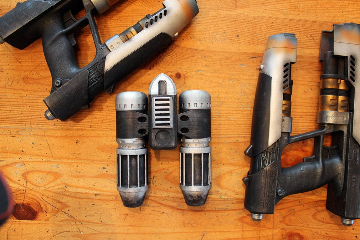 Starlord cosplay props ankle jets and elemental blasters