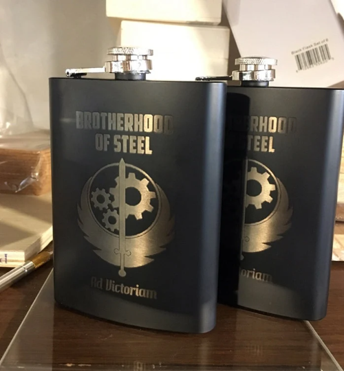 Fallout Brotherhood of Steel Stainless Steel flask - Geek House Creations