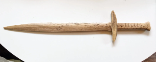 Wooden practice sword like Frodos Glamdring sword